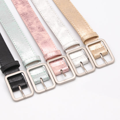 Women's Korean Alloy Pin Buckle Fashionable Pant Belts