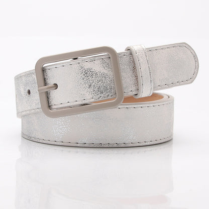 Women's Korean Alloy Pin Buckle Fashionable Pant Belts