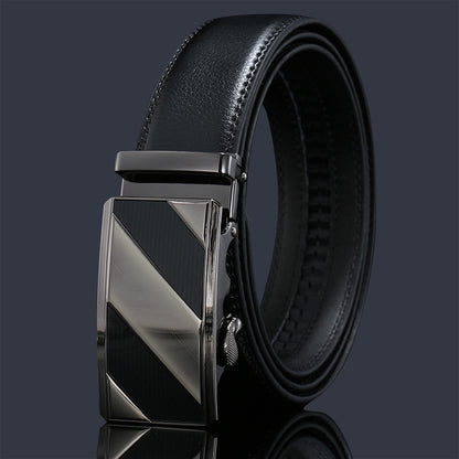 Men's Leather Buckle Pure Cowhide Business Boys Belts