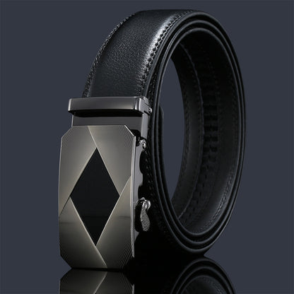 Men's Leather Buckle Pure Cowhide Business Boys Belts