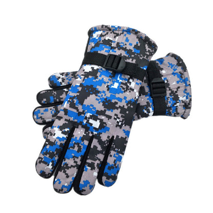 Women's & Men's Winter Thickened Camouflage Fleece-lined Warm Cycling Gloves