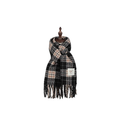 Women's Winter High-grade Korean Style Versatile Lattice Scarfs