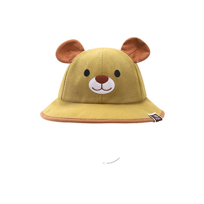 Covered Bear Ears Wide Brim Bucket Kids' Headwear