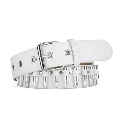 Women's & Men's Fashion Bullet Inlaid Personality Punk Decoration Belts