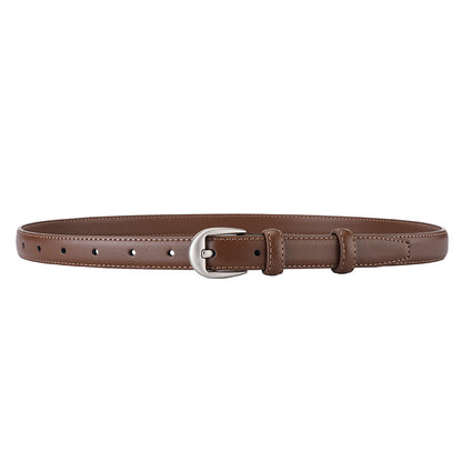 Women's Leather Texture Pin Buckle Simple Casual Belts