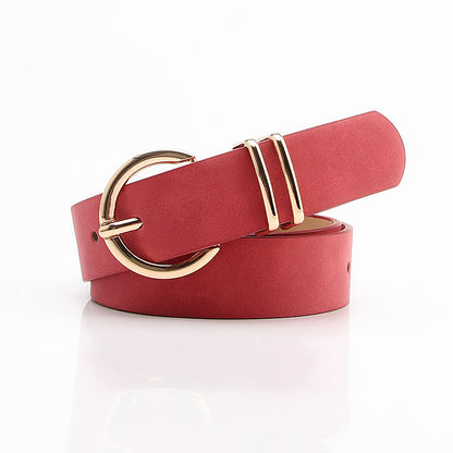 Women's Fashion Boutique Sheepskin Pattern Pin Buckle Belts