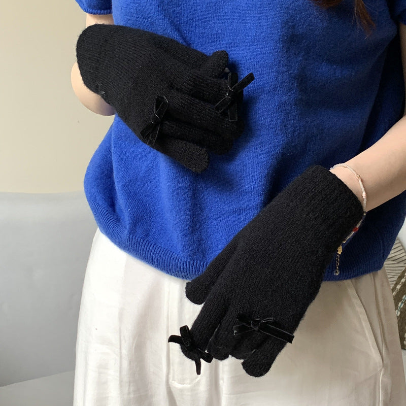 Women's Winter Warm Riding Touch Screen Five Gloves