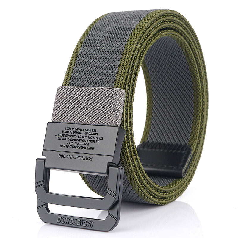 Men's Double Buckle Canvas Outdoor Sports Casual Belts