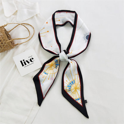 Women's Long Tie Hair Band Bag Straps Scarfs