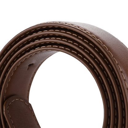 Women's Double Arc Smooth Buckle Genuine Leather Belts