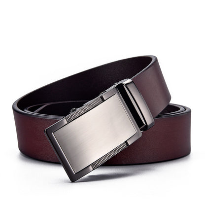 Men's Business Cowhide Automatic Buckle Private Belts