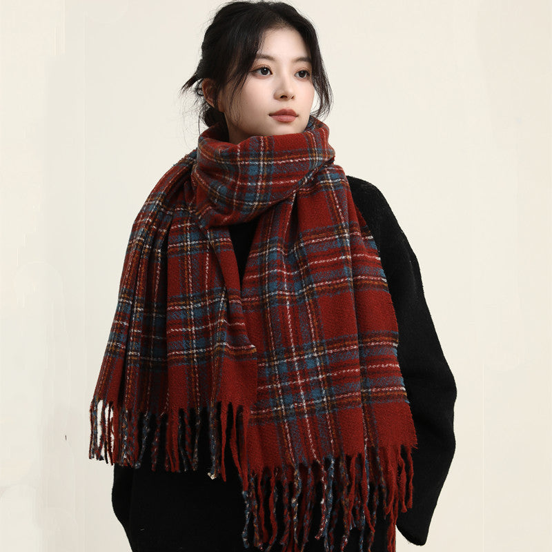 Women's Korean High-grade Thickened Warm Loop Yarn Scarfs