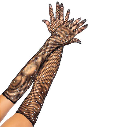 Women's Thin Trendy Spot Drill Hollow Flash Gloves