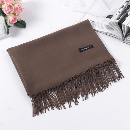 Women's & Men's Solid Color Artificial Cashmere Winter High-grade Scarfs