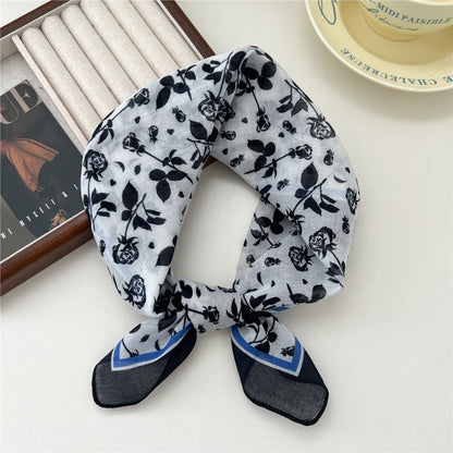 Women's Towel Soft Literary Decoration Silk Retro Scarfs