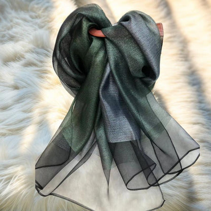 Women's Emulation Silk Fashion Mid-length Gradient Color Scarfs