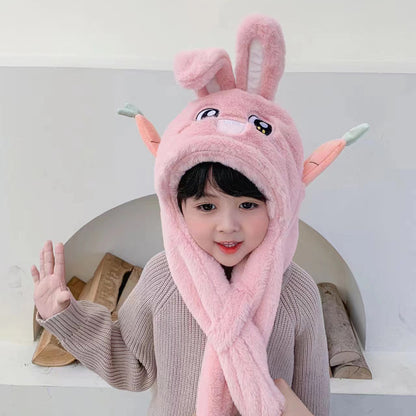 Children's Ears Moving Plush Bonnet One-piece Will Kids' Headwear