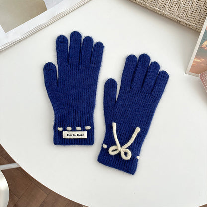 Color Fashionable Warm Comfortable Casual Cool Bow Winter Gloves