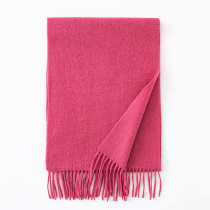 Women's Wool Solid Color Thickened Warm Shawl Scarfs