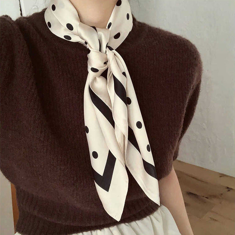 Women's Small Square Towel Hair Band Matching Scarfs