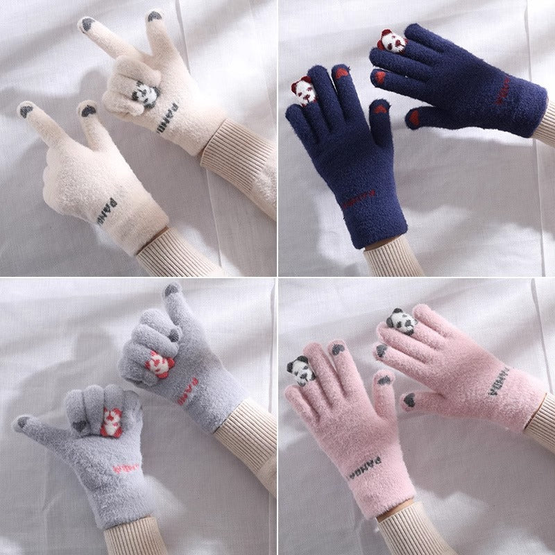 Women's Screen Cycling Thickened Cold Protection Knitted Gloves