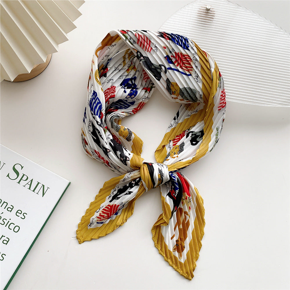 Women's Korean Style Western Fashion Decorative Professional Small Scarfs