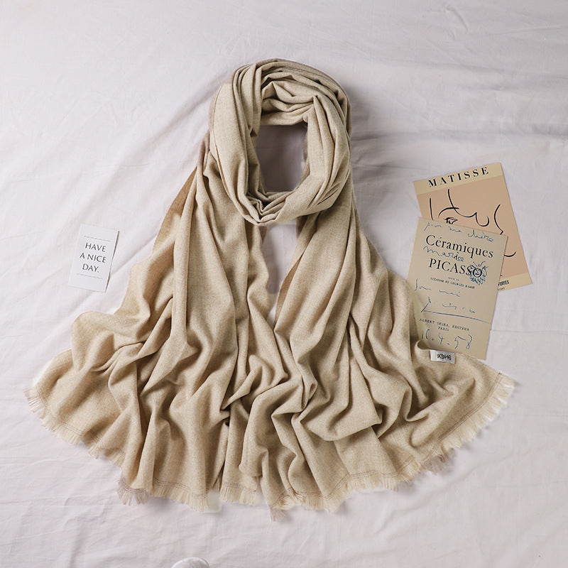 Women's Monochrome Korean Wild Candy Color Barbed Scarfs