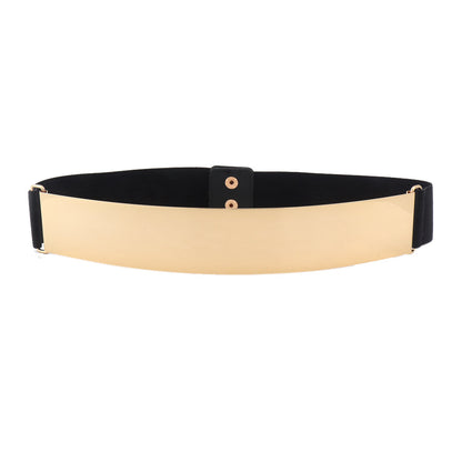 Women's Metal Sequins Elastic Single Exaggerated Waist Belts