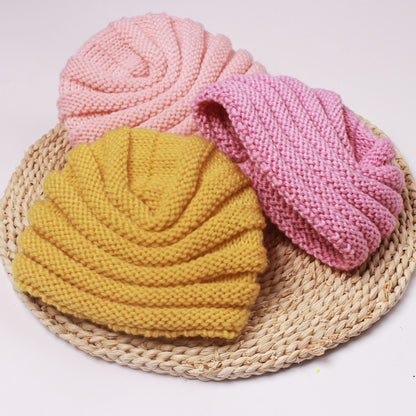 Children's Beanie Cute Three-dimensional Flower Knitted Hat Kids' Headwear