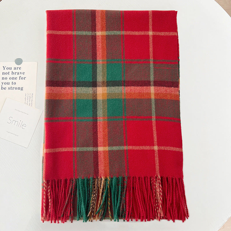 Atmosphere Plaid Korean Winter Warm British Scarfs