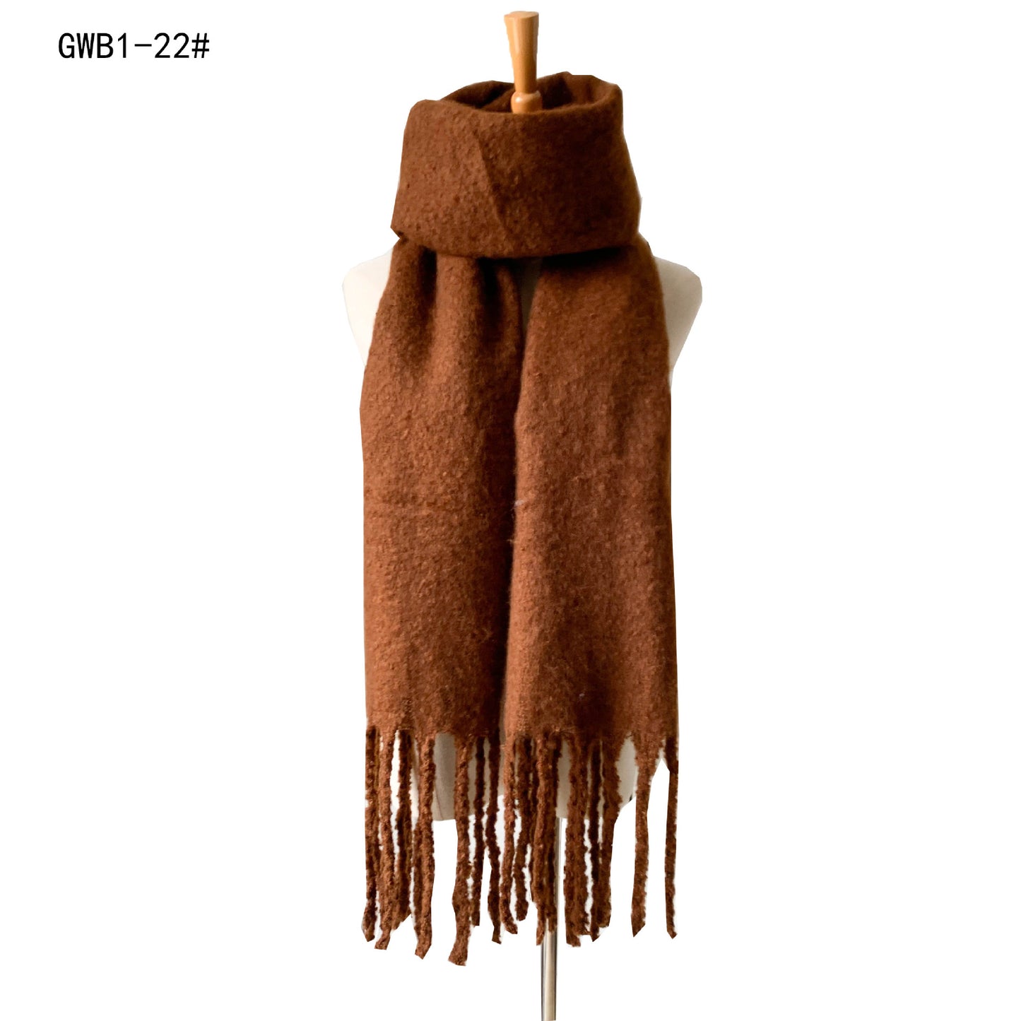 Women's & Men's Thick Tassel Circle Sand Solid Color Scarfs