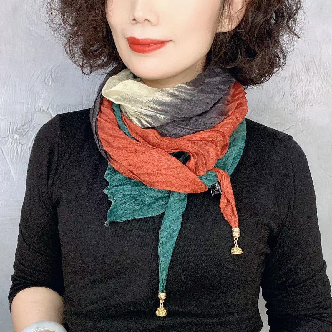 Style Fashion Gradient Color High Sense Magnetic Scarfs