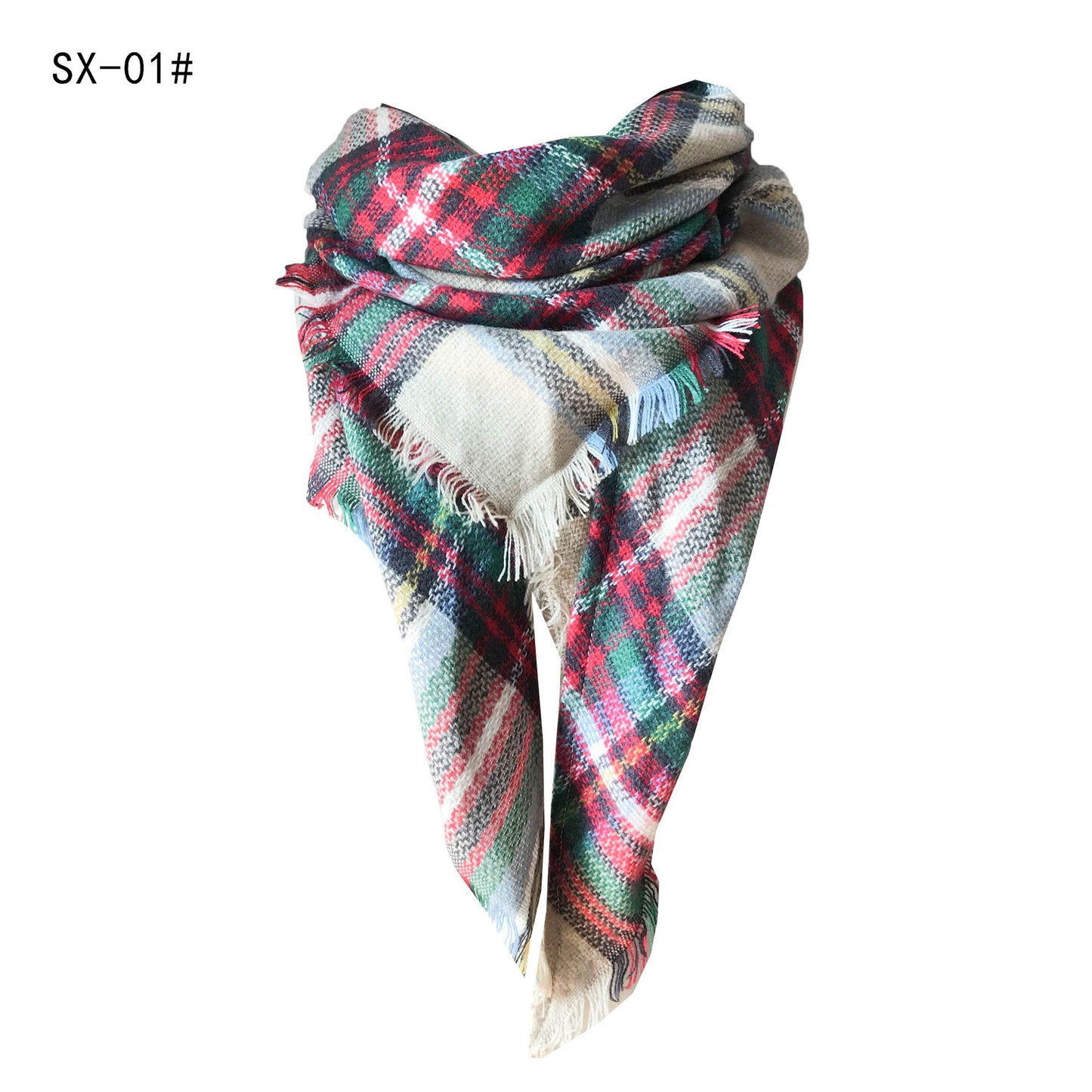 Women's Double-sided Square Triangular Binder Neck Warmer Scarfs