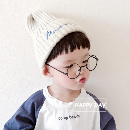 Children's Unisex Korean Style Western Knitted Solid Kids' Headwear