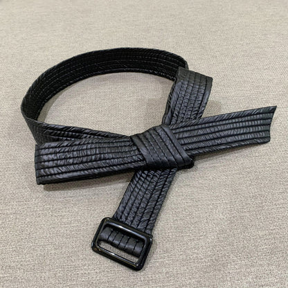 Women's Versatile Wide Down Widened Cotton Bow Belts