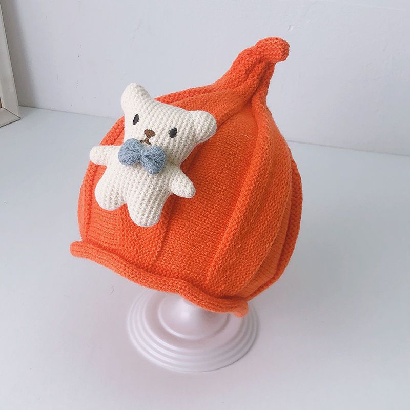 Children's Male Female Cute Super Knitted Bear Head Kids' Headwear