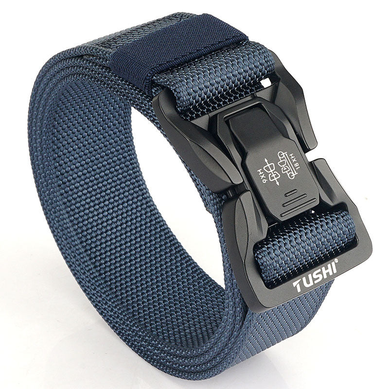 Men's Tactical Alloy Buckle Training Nylon Waistband Outdoors Belts