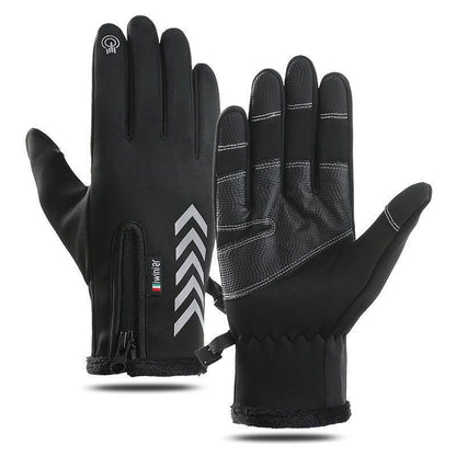 Men's Cycling Winter Sports Windproof Waterproof Veet Gloves