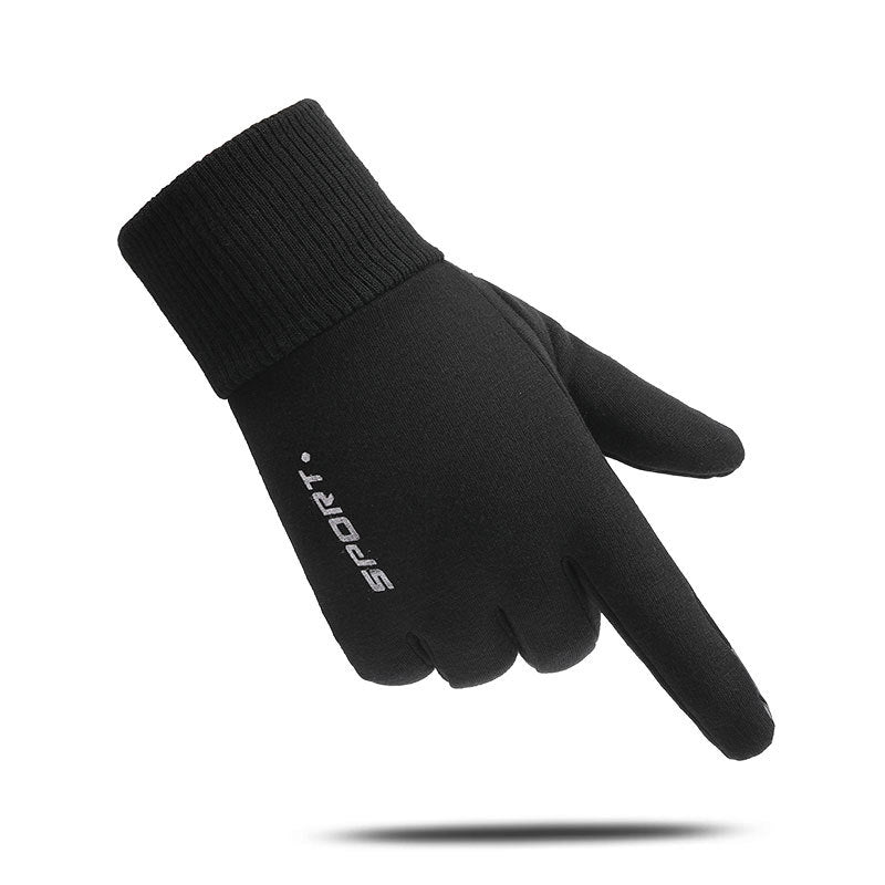 Men's Cycling Touch Screen Fleece-lined Knitting Windproof Gloves