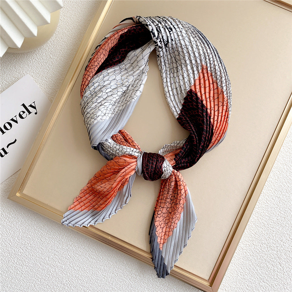 Women's Small Square Towel Versatile Decorative Silk Scarfs