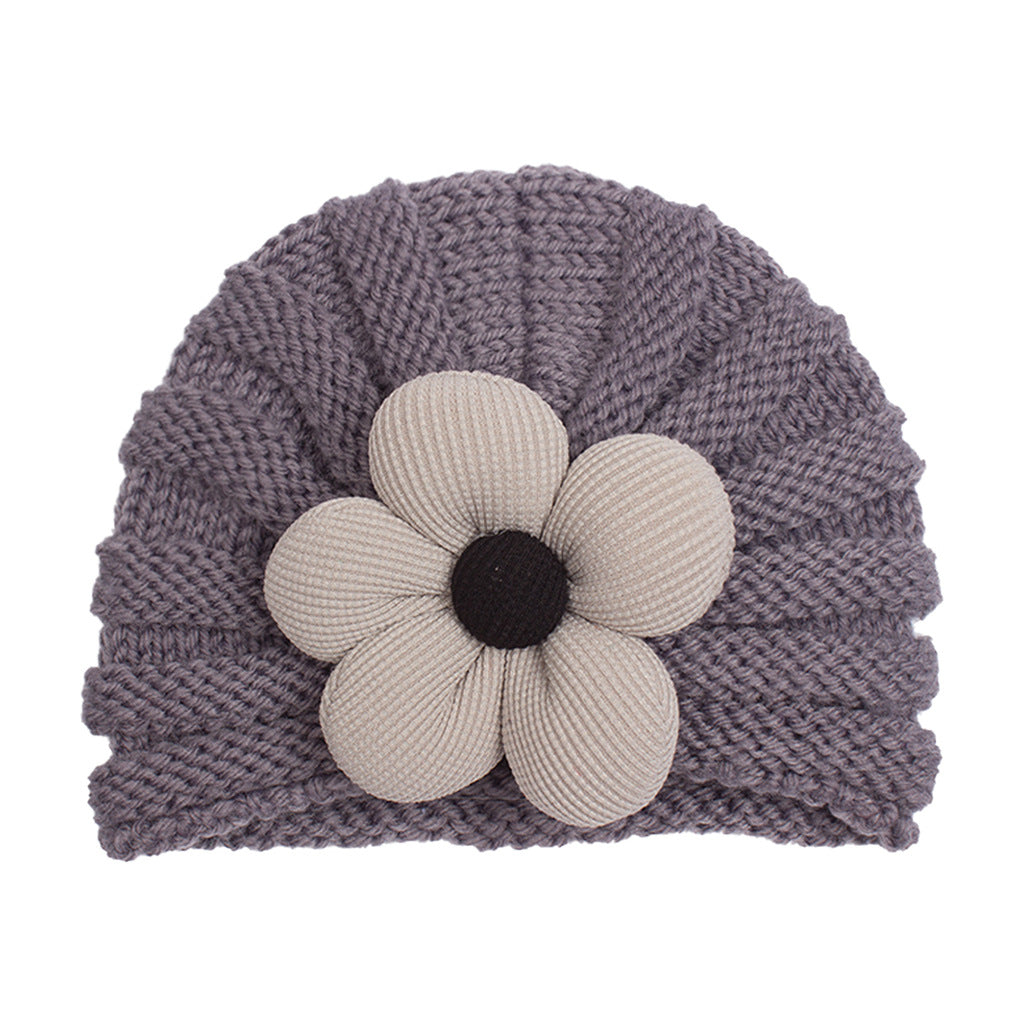 Children's Winter Warm Flower Knitted Hat Multicolor Kids' Headwear