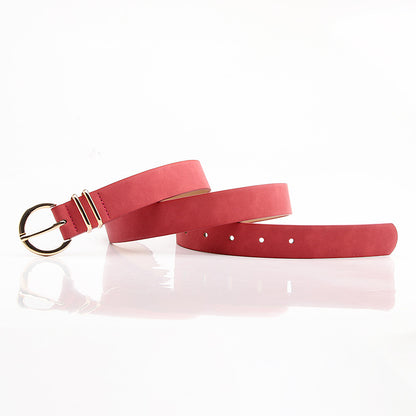 Women's Four Korean Style Simple Alloy Pin Buckle Belts