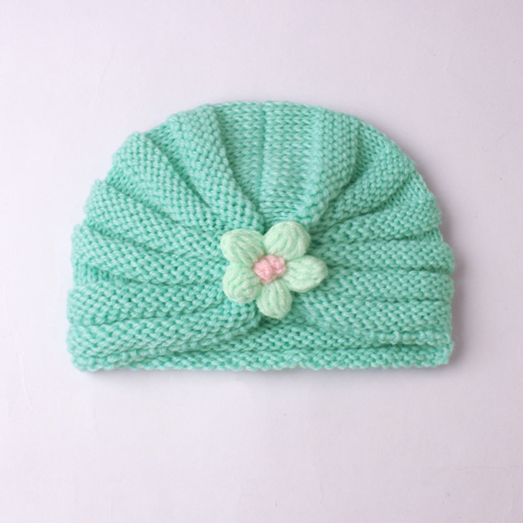 Children's Keep Warm Knitted Hat Cute Flowers Kids' Headwear