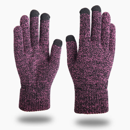 Men's Knitted Winter Korean Warm Veet Padded Gloves