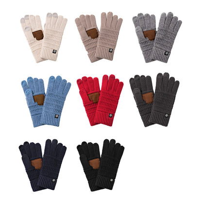 Warm Outdoor Windproof Knitting Wool Cycling Thickened Gloves