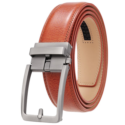 Men's Creative Automatic Buckle Split Leather Belts