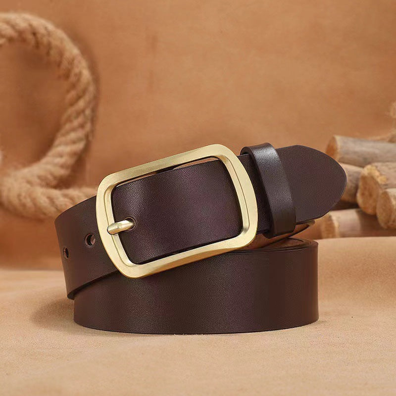 Men's Buckle Vintage Fashion Casual Real Cowhide Belts