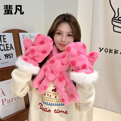 Women's Plush Warm Korean Style Cute Fashion Scarfs