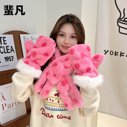 Women's Plush Warm Korean Style Cute Fashion Scarfs