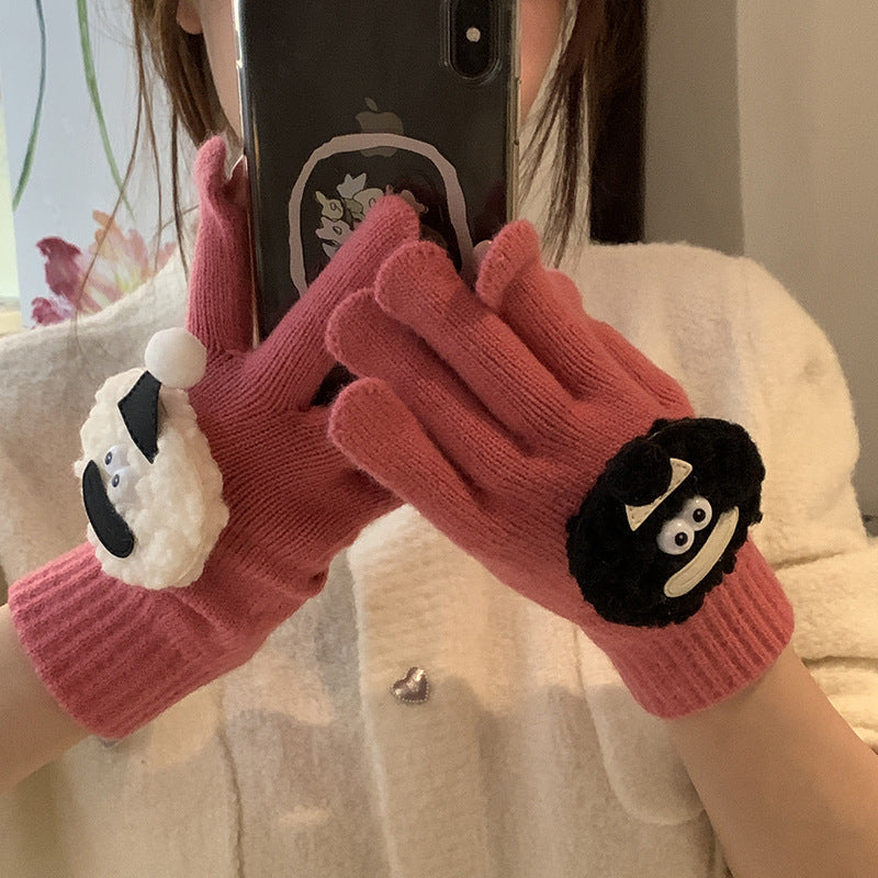 Keep Warm Touch Screen Five Finger Gloves